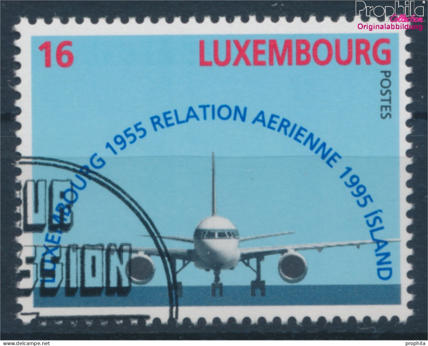 Luxemburg 1374 (kompl.Ausg.) Gestempelt 1995 40 Jahre Flugverbindung (10362610 - Oblitérés