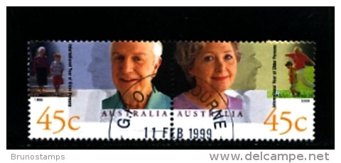 AUSTRALIA - 1999  YEAR OF OLDER PERSONS  PAIR FINE USED - Used Stamps