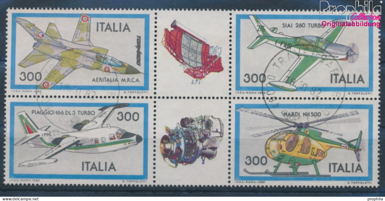 Italien 1790-1793 Sechserblock (kompl.Ausg.) Gestempelt 1982 Flugzeugbau (10355980 - 1981-90: Used