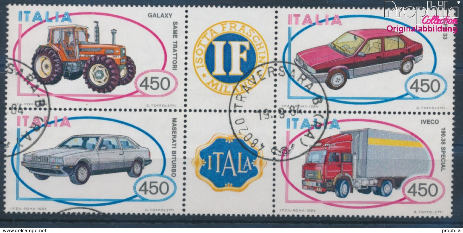 Italien 1872-1875 Sechserblock (kompl.Ausg.) Gestempelt 1984 Automobilbau (10355999 - 1981-90: Oblitérés