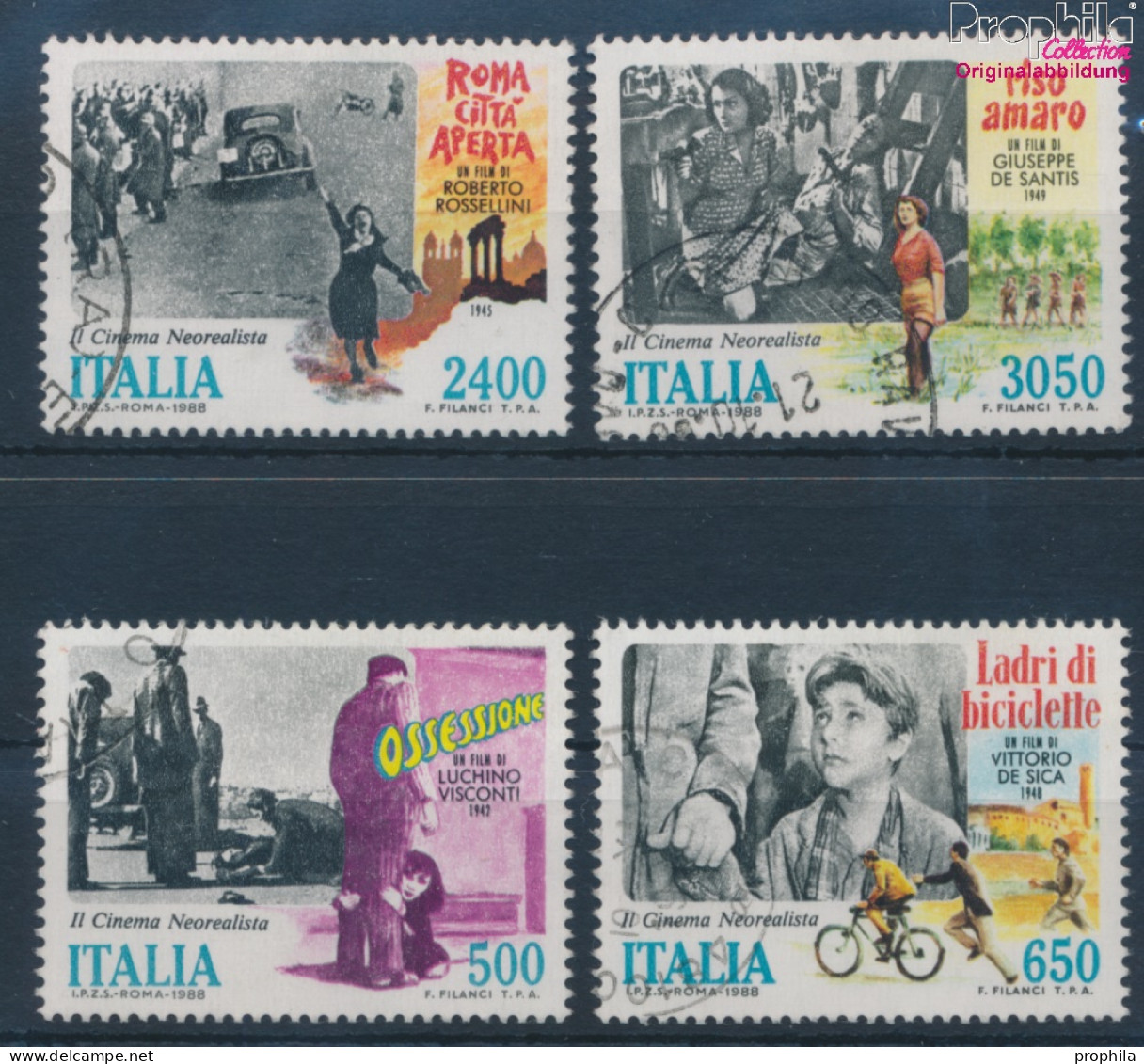 Italien 2059-2062 (kompl.Ausg.) Gestempelt 1988 Filme Des Neorealismus (10355445 - 1981-90: Gebraucht