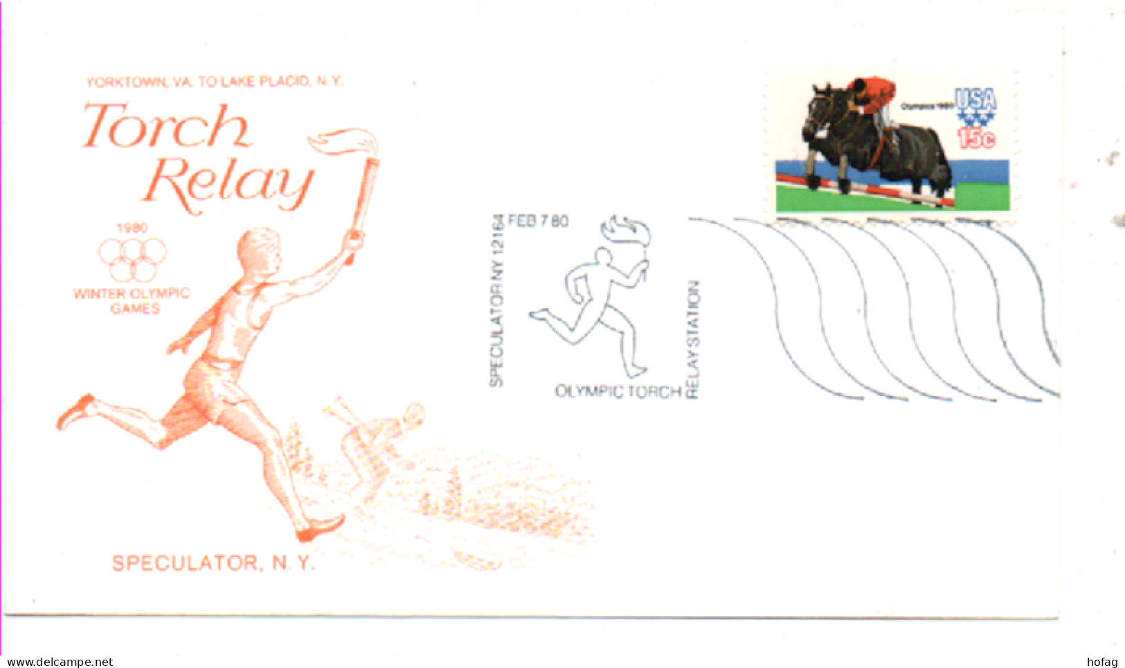 USA 1980 Olympische Spiele Torch Relay 10 Umschläge Sonderstempel - Used Stamps