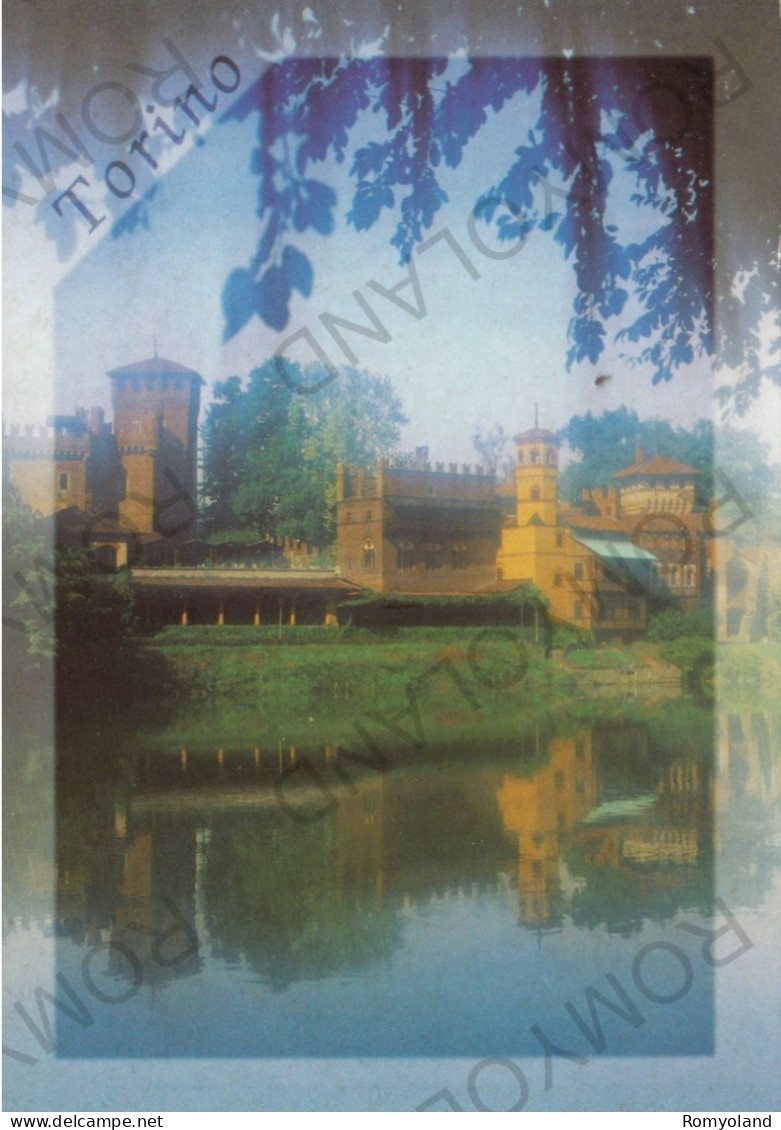 CARTOLINA  C6 TORINO,PIEMONTE-CASTELLO MEDIOEVALE E FIUME PO-STORIA,MEMORIA,CULTURA,RELIGIONE,BELLA ITALIA,NON VIAGGIATA - Castello Del Valentino