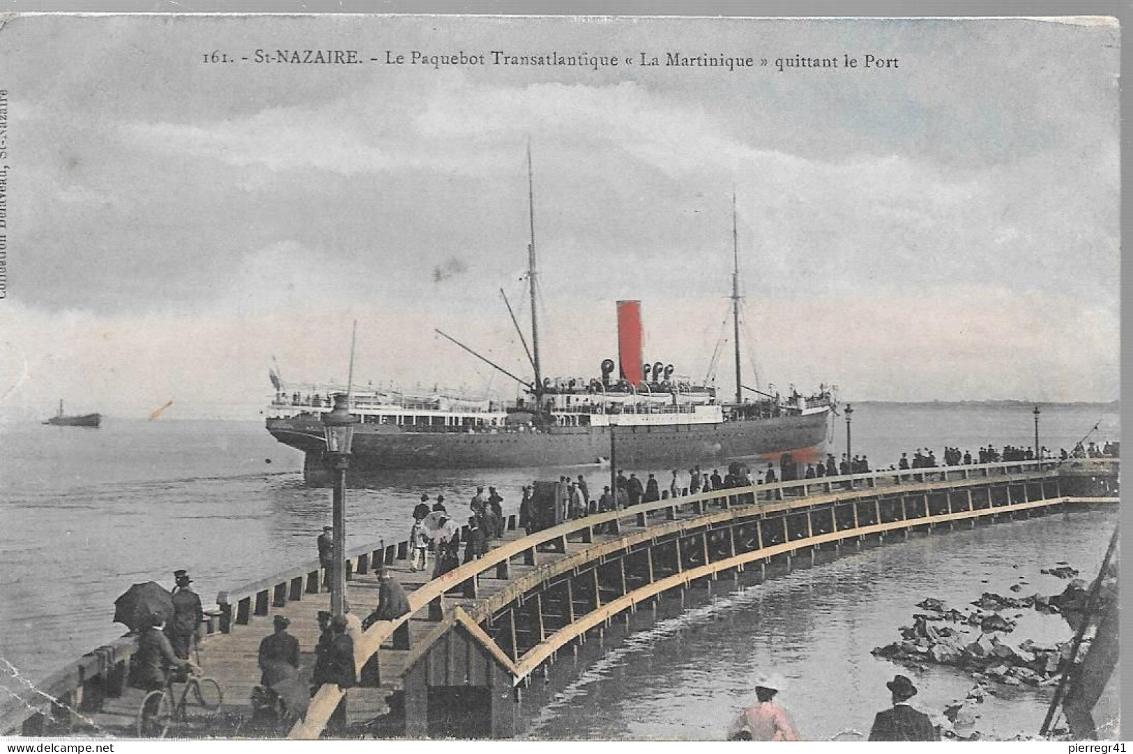 CPA-1900--PAQUEBOT MARTINIQUE-Cie CGT-Quittant St Nazaire-TBE/RARE - Steamers