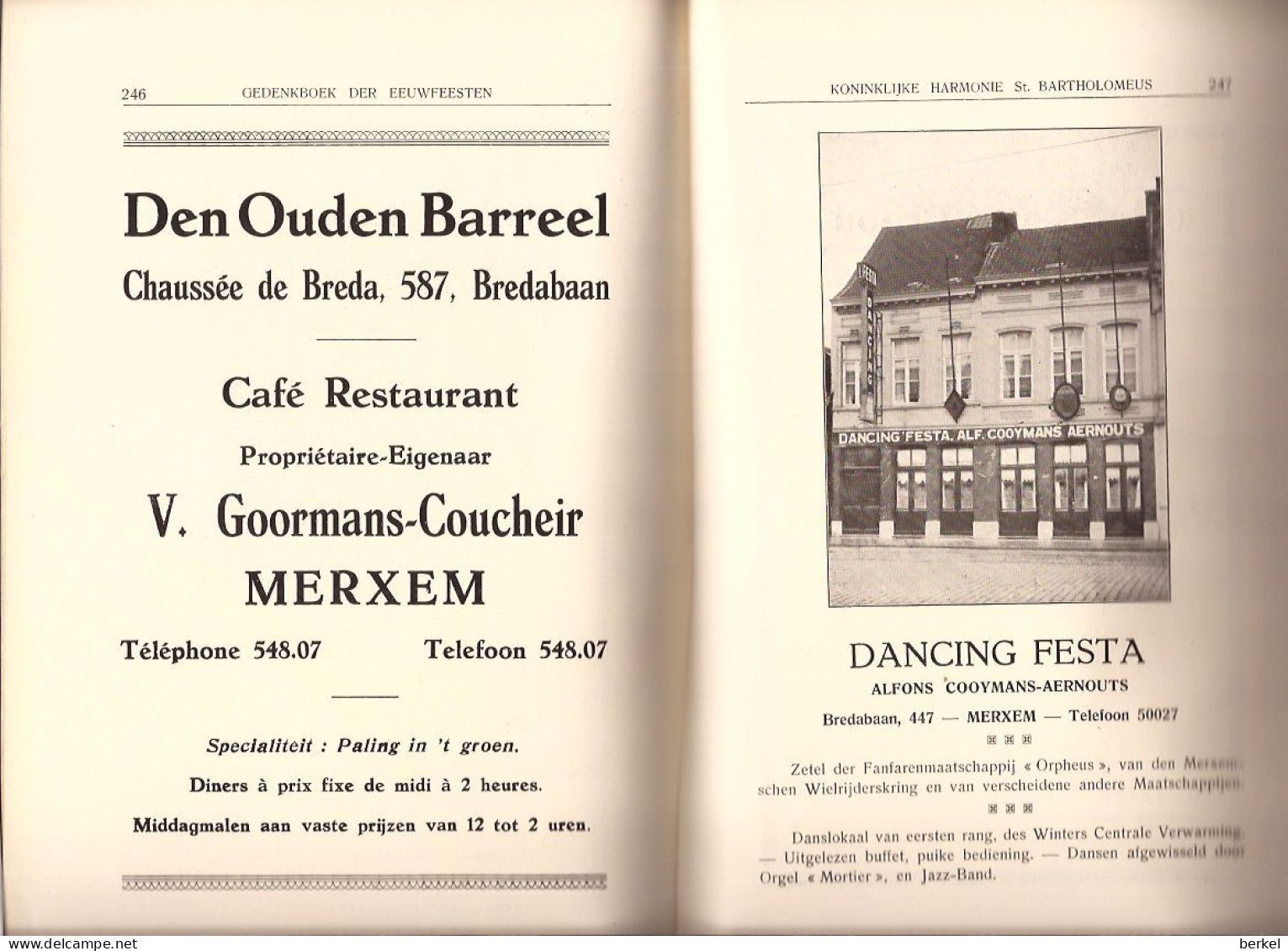 MERKSEM HARMONIE St.Bartholomeus 1826>1926  B2 GEDENKBOEK - Geschiedenis