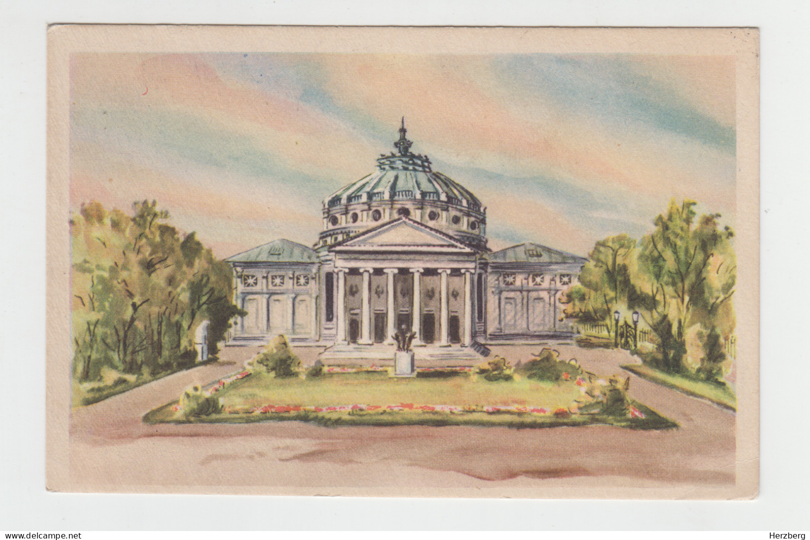 Romania Rumanien Roumanie 1960 Used Postal Stationery Bucuresti Ateneul Roman Athenaeum Athenee Athenaum - Entiers Postaux