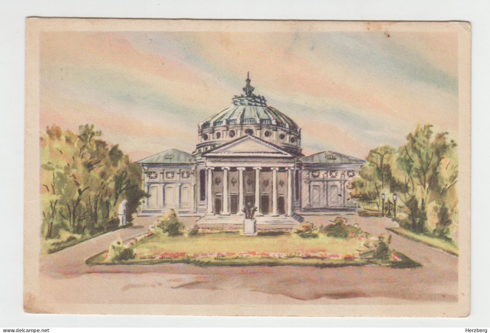 Romania Rumanien Roumanie Unused Postal Stationery Bucuresti Ateneul Roman Athenaeum Athenee Athenaum - Entiers Postaux