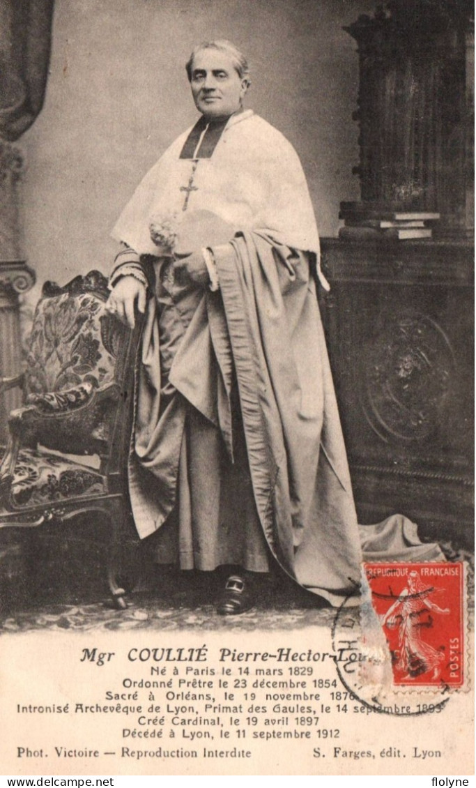 Monseigneur COULLIE Coullié Pierre Hector , Archevêque De Lyon - Né à Paris - Religion Religieux - Other & Unclassified