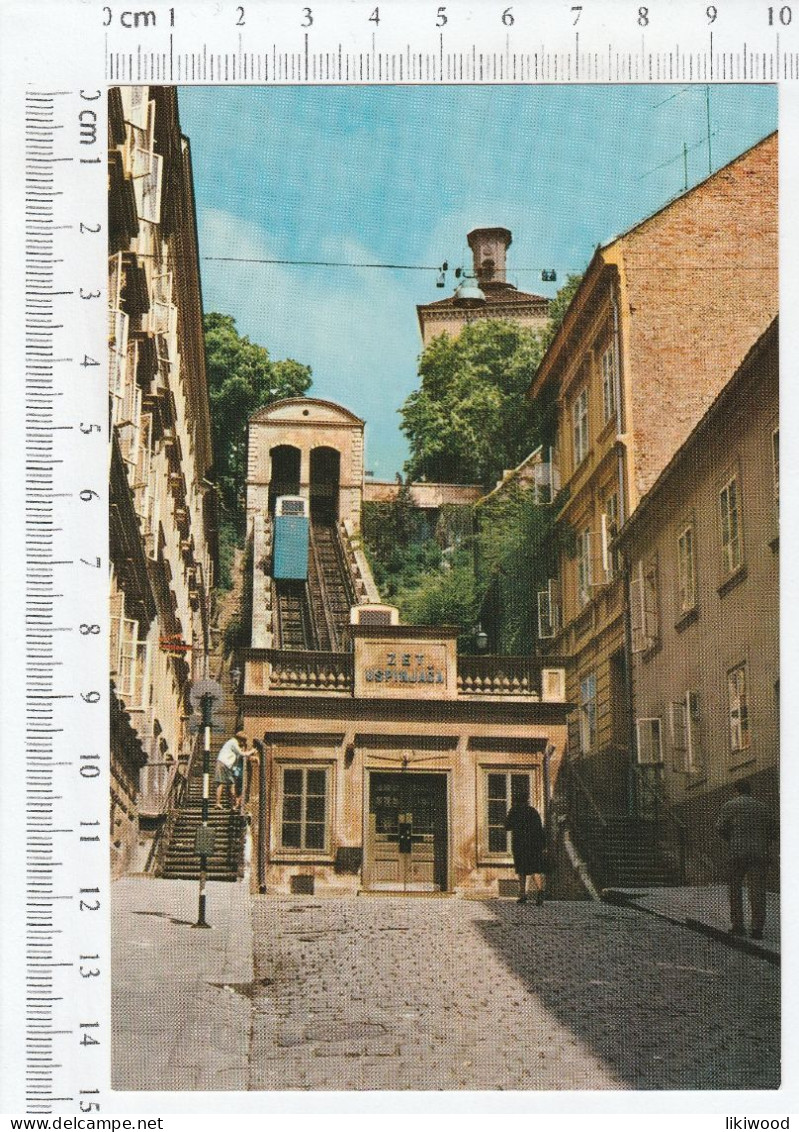 Zagreb - Uspinjača S Kulom Lotršćak, Funicular With Lotršćak Turm - Croatia