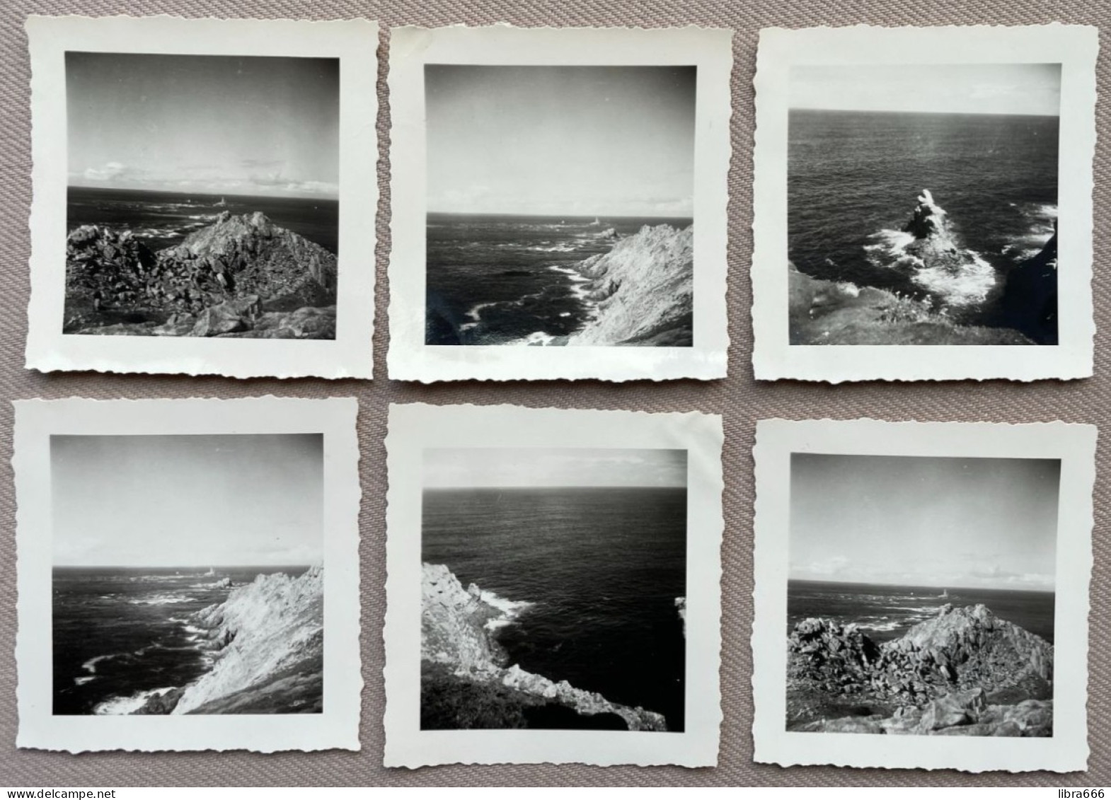 (6 X) - 1956 - Photo Originale - POINTE DU RAZ (France) Île-de-Sein - 6,5 X 6 Cm. - Orte