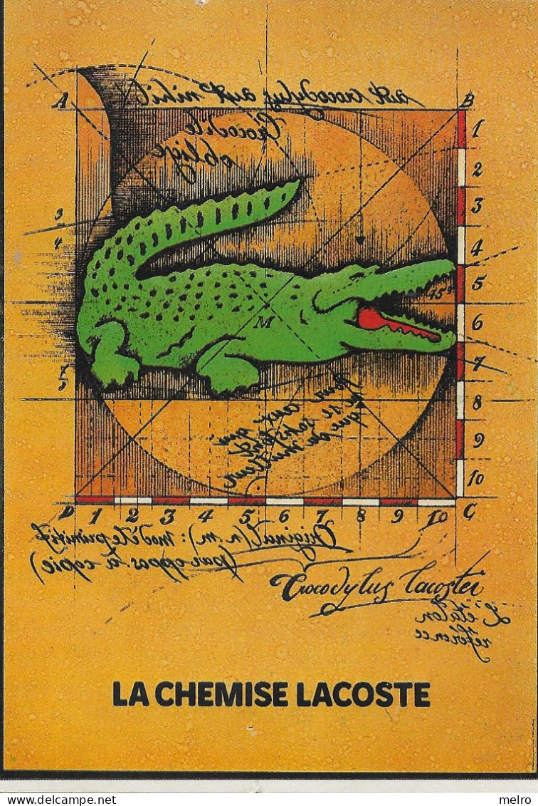 CPSM - LA CHEMISE LACOSTE,Tennis , Crocodile, Illustration Dietrich Ebert, 1986 - Tennis