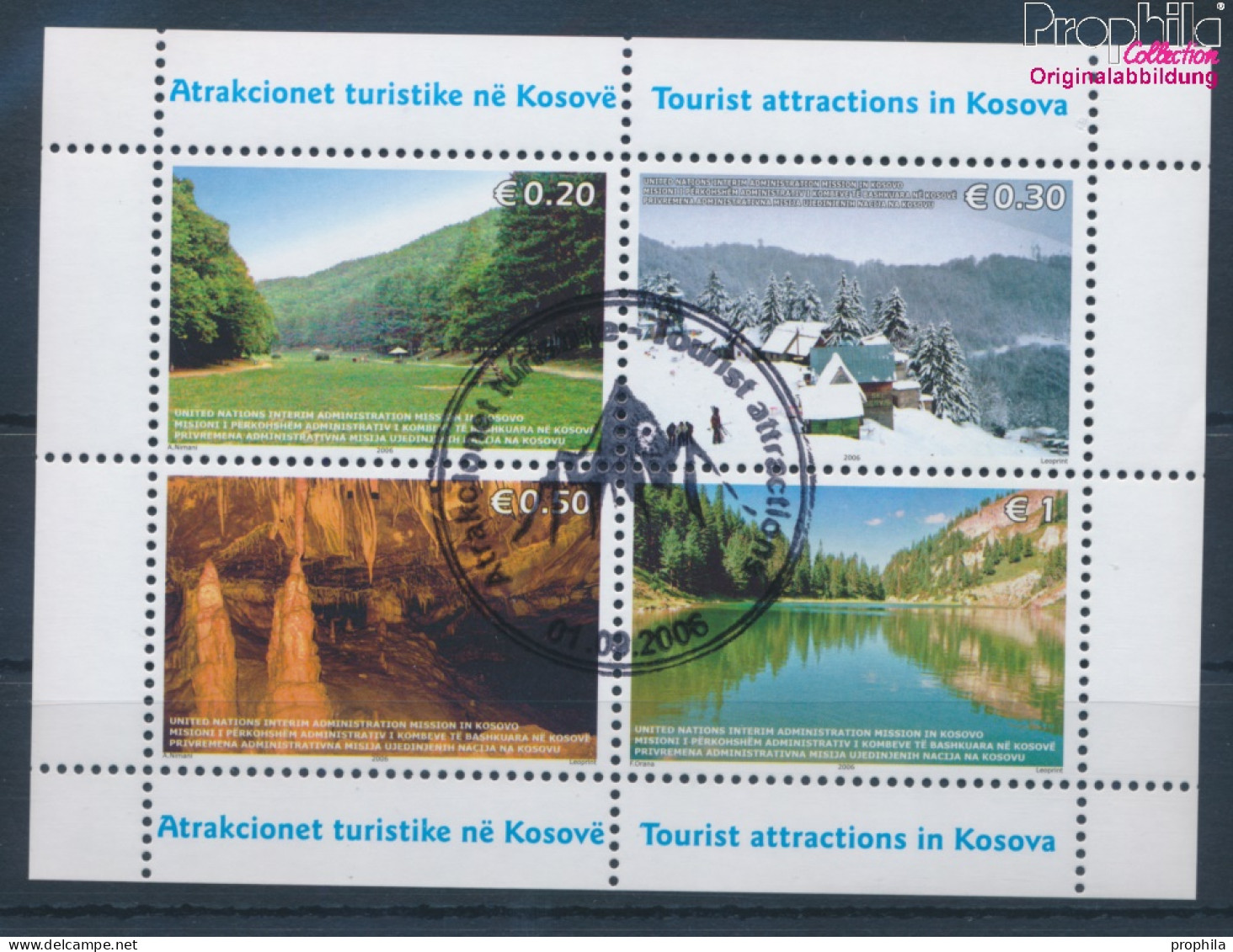 Kosovo Block3 (kompl.Ausg.) Gestempelt 2006 Tourismus (10346741 - Kosovo