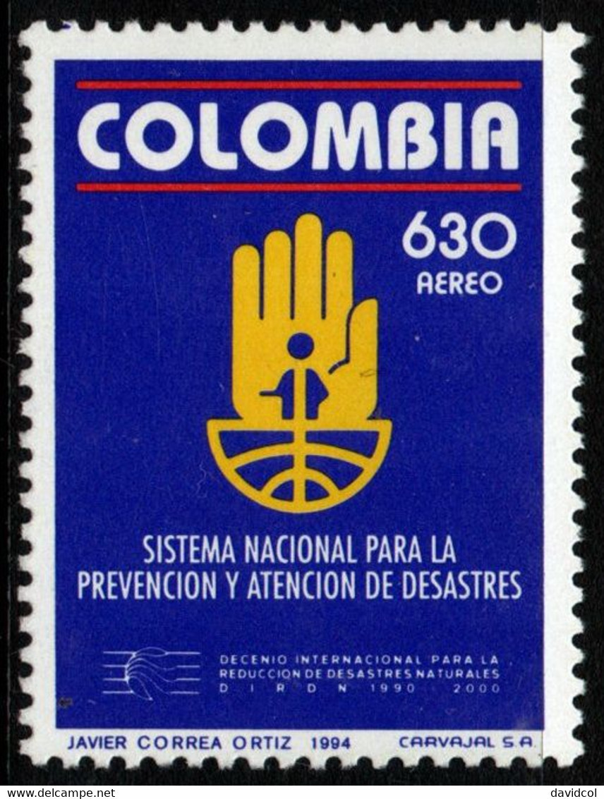 07- KOLUMBIEN - 1994 - MI#:1936 - MNH- NATIONAL DISASTER PREVENTION SYSTEM - Kolumbien