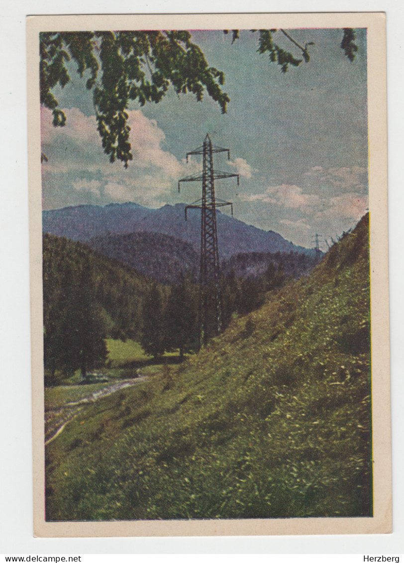 Romania Rumanien Roumanie Unused Postal Stationery Valea Prahovei Electricity Poles Strommasten Poteaux électriques - Enteros Postales