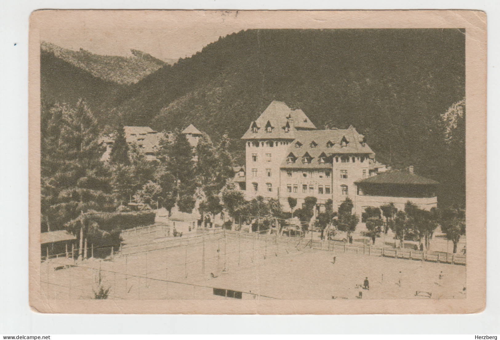 Romania Rumanien Roumanie - 1958 Used Postal Stationery (dark Green Obverse) Sinaia Stade Stadium Tennis Court - Enteros Postales