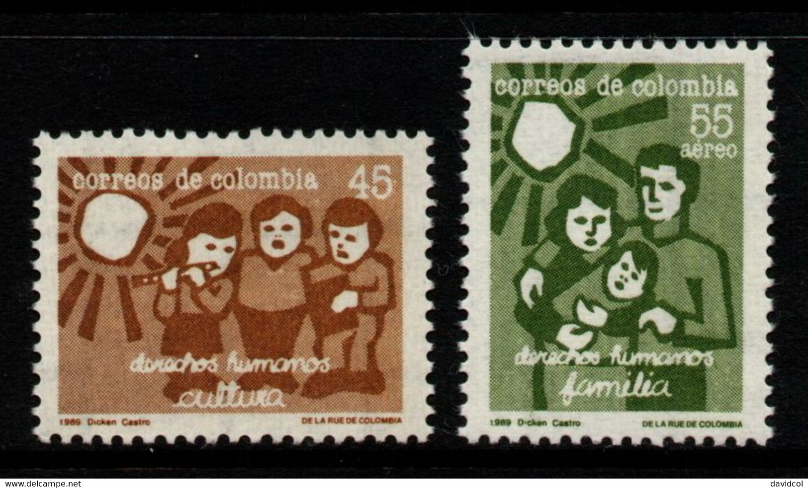 20- KOLUMBIEN - 1989 - MI#:1771,1778 - MNH- HUMAN RIGHTS - Colombia