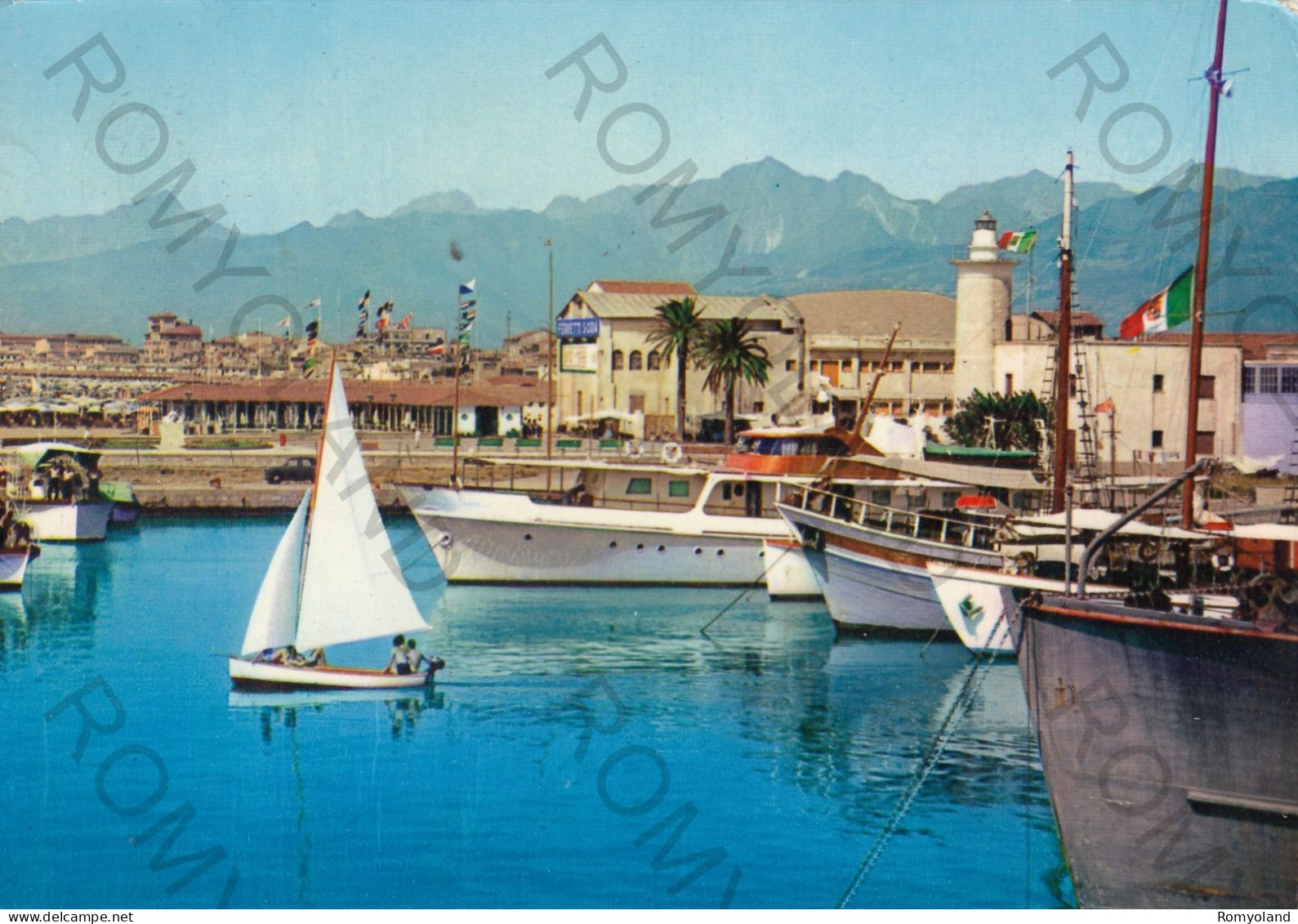 CARTOLINA  C6 VIAREGGIO,TOSCANA-PANORAMA DELLA DARSENA-MEMORIA,CULTURA,IMPERO ROMANO,BELLA ITALIA,VIAGGIATA 1961 - Viareggio