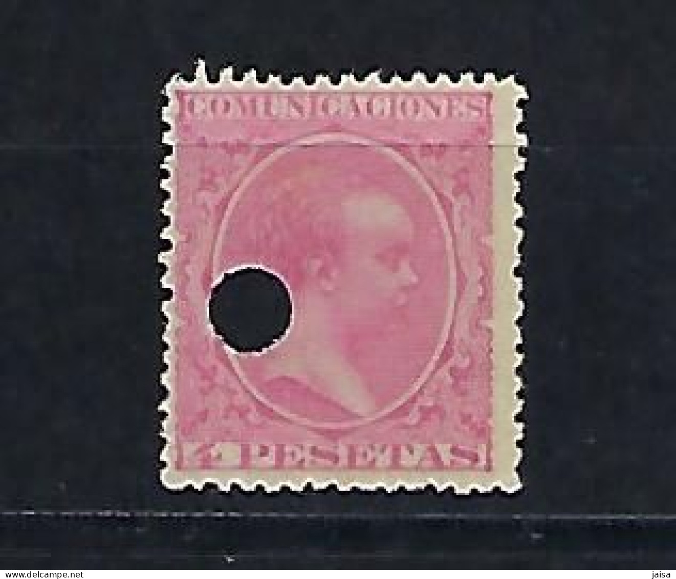 ESPAÑA. Año 1889. Alfonso XIII. Pelón. 4 Pesetas Rosa. - Used Stamps