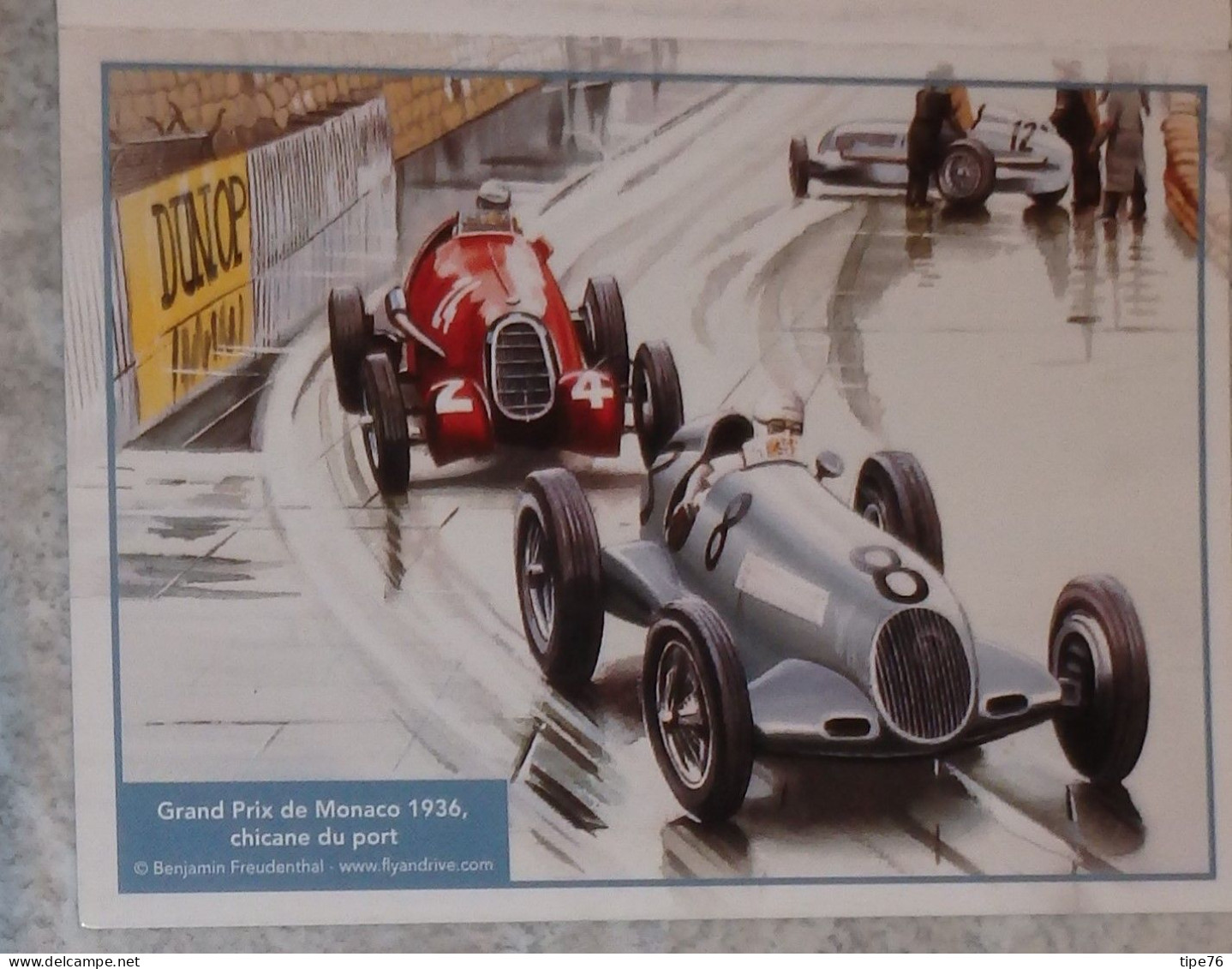 Petit Calendrier De Poche 2013 Illustration Circuit Voiture Course Grand Prix De Monaco 1936 Chicane Du Port - Small : 2001-...