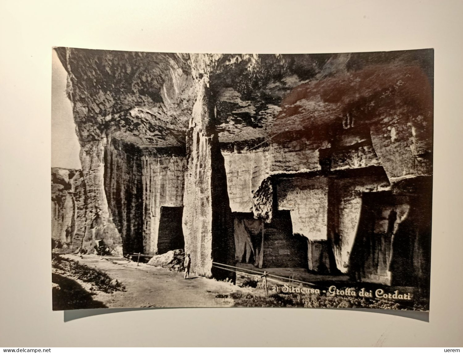SICILIA SIRACUSA GROTTA DEI CORDARI  Formato Grande Non Viaggiata Anni '50/60 Vera Fotografia Condizioni Buone - Siracusa