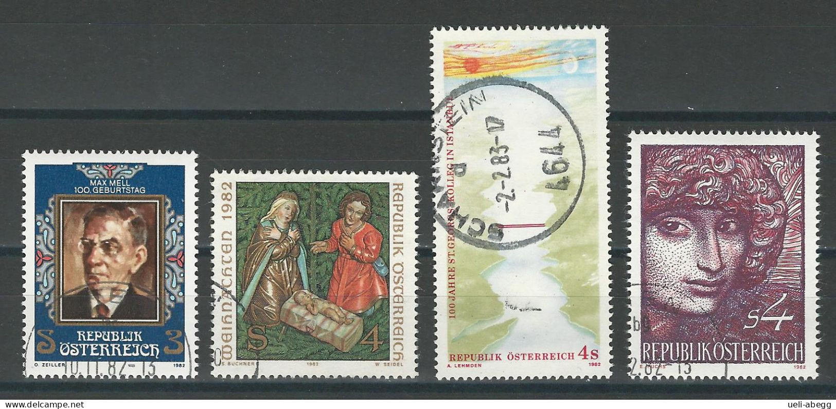 Österreich Mi 1723-25, 1727 O - Used Stamps
