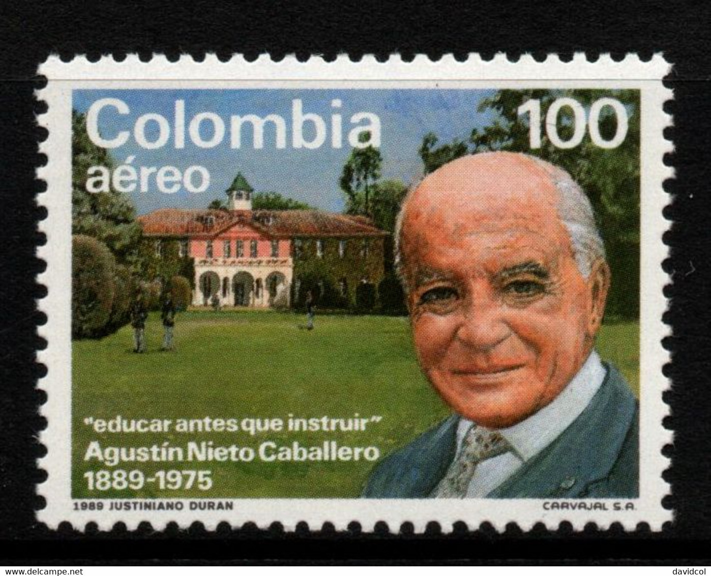 02- KOLUMBIEN - 1989 - MI#:1746 - MNH- AGUSTIN NIETO CABALLERO - Colombie