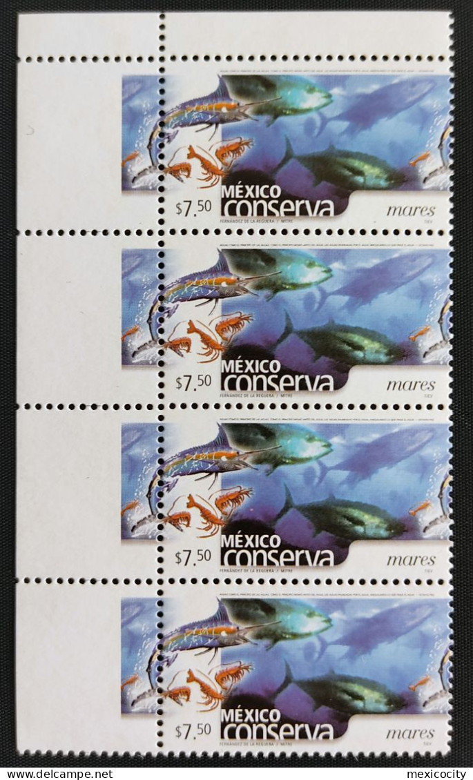 MEXICO 2005 $7.50 SEAS Strip Of 4, One W/ Red Dot Constant Flaw, Rare MNH Unm. - Mexico