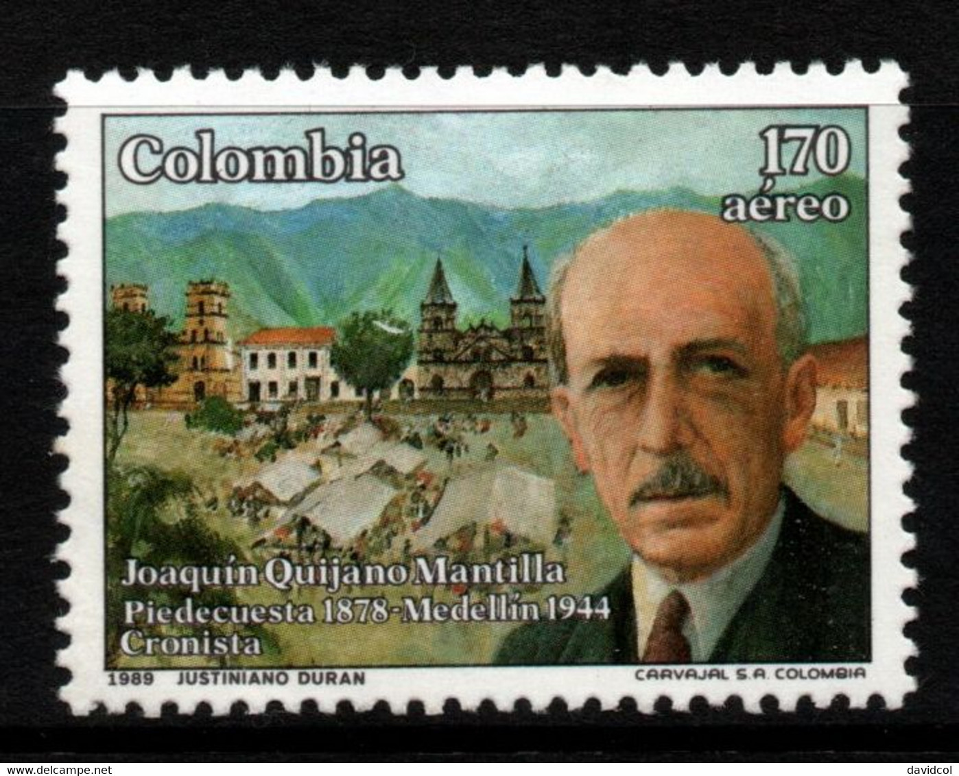 03- KOLUMBIEN - 1989 - MI#:1777 - MNH- JOAQUIN QUIJANO MANTILLA - Colombia