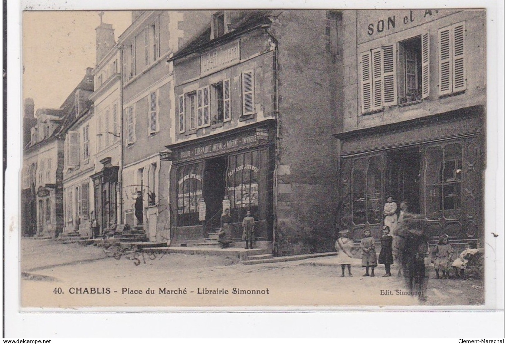 CHABLIS : Place Du Marché, Librairie Simonnot - Très Bon état - Chablis
