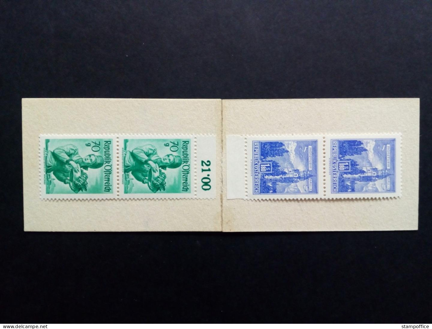 ÖSTERREICH MH 4 POSTFRISCH TRACHTEN/BAUWERKE 1962 - Unused Stamps