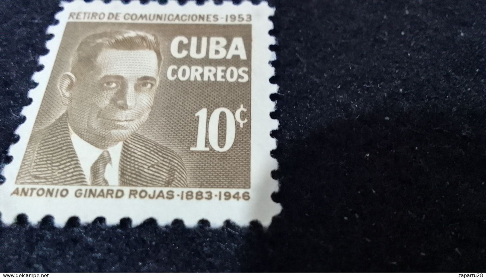 CUBA- 1953   10   C    DAMGASIZ - Oblitérés