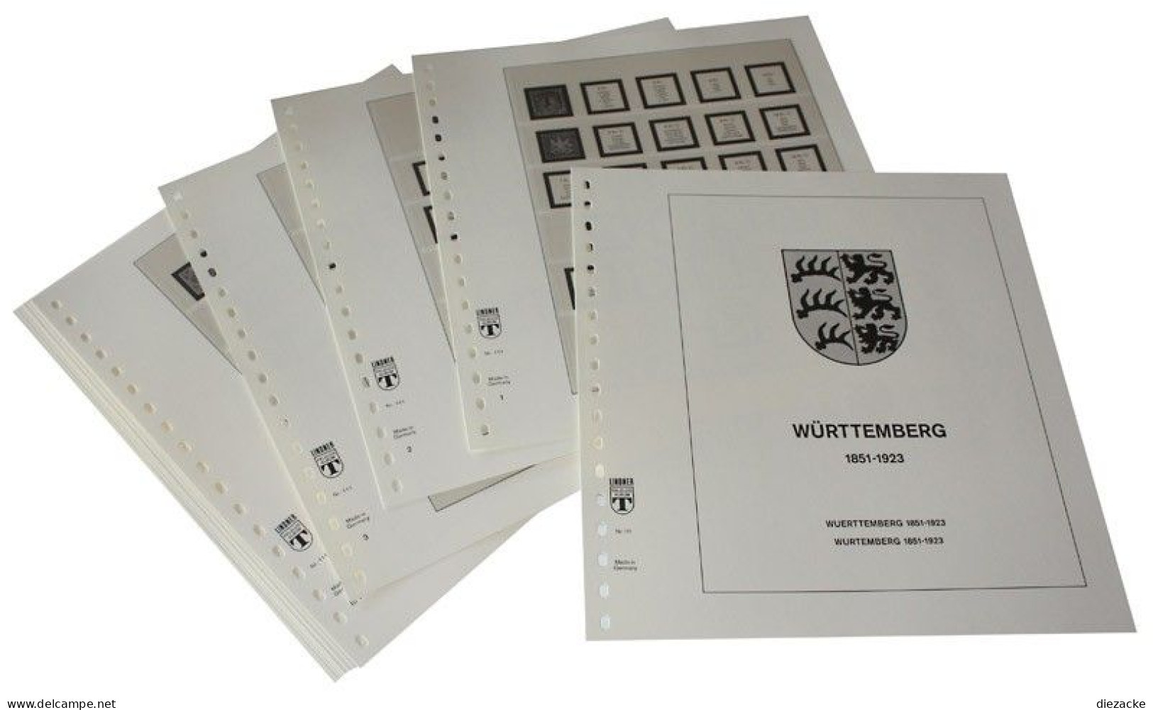 Lindner-T Württemberg 1851-1923 Vordrucke T111 Neuware ( - Pre-printed Pages