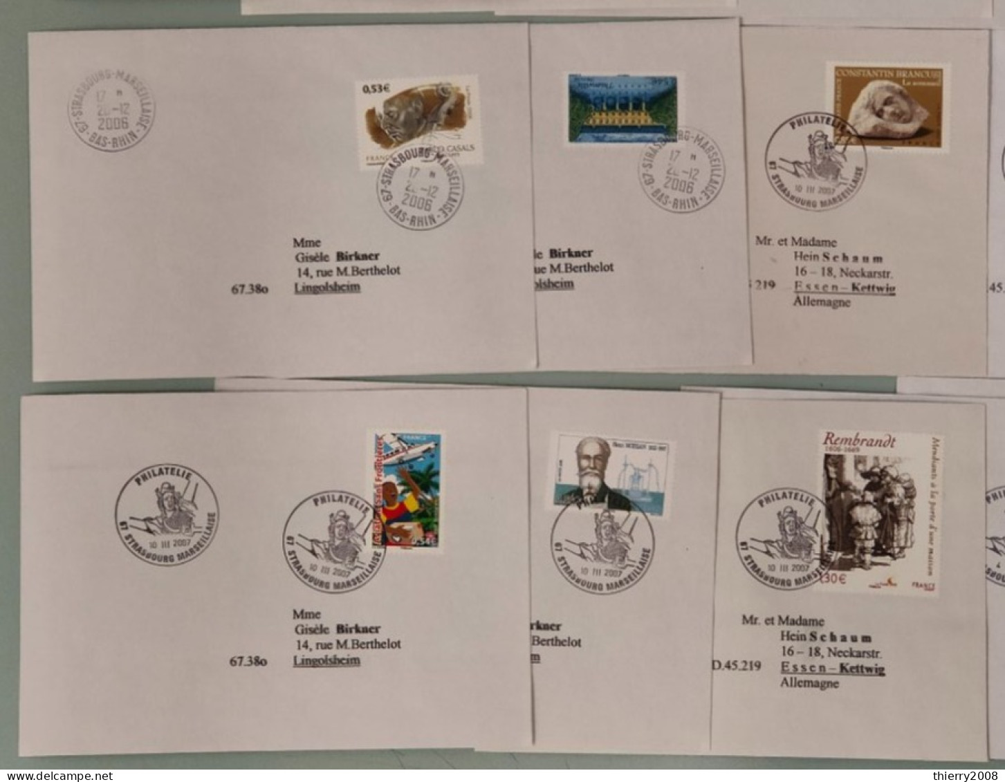 Timbres De 2006 Avec Oblitération Cachet à Date Philatélique De 2006/07 Sur Lettre  TB - Gebraucht