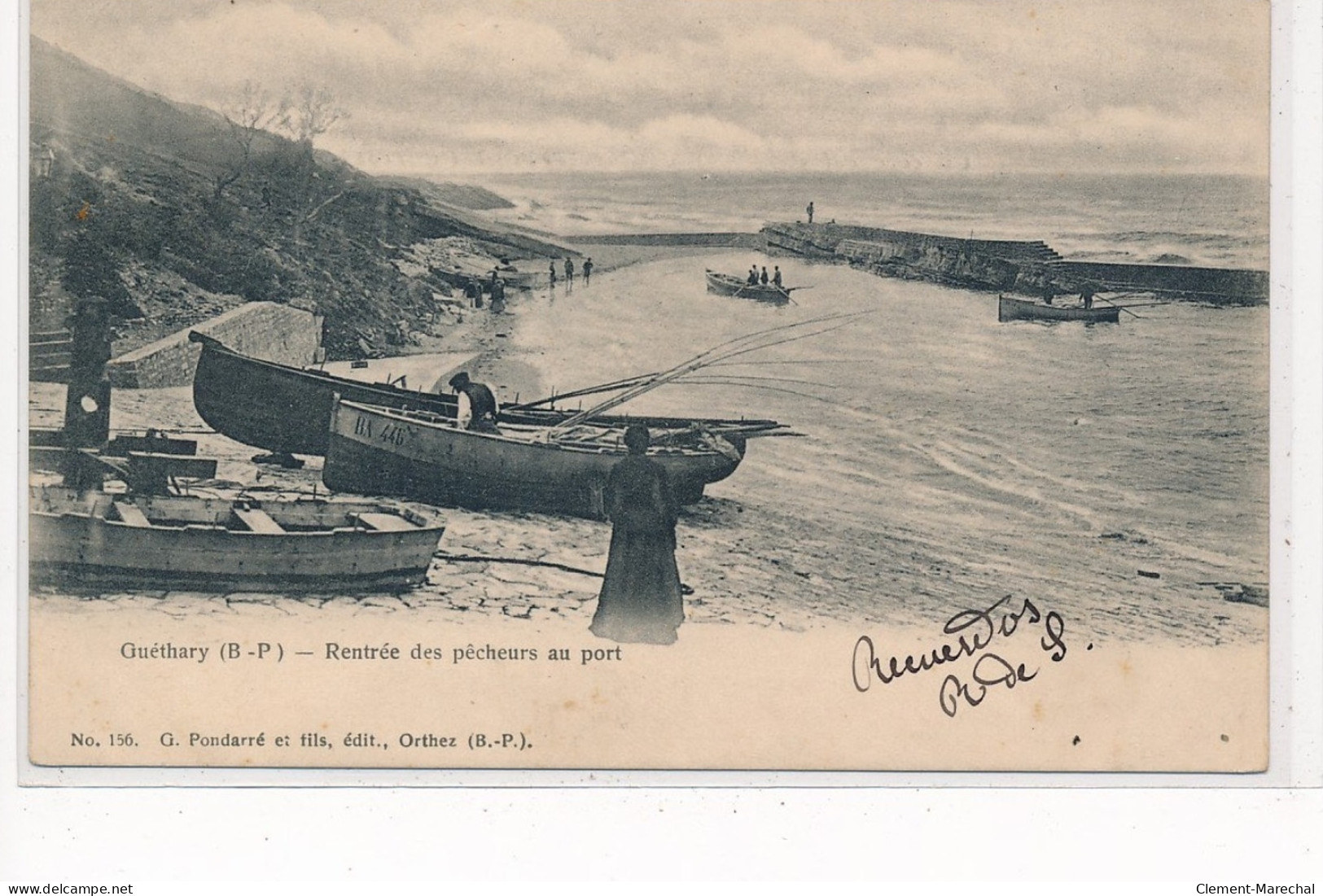 GUETHARY : Rentrée Des Pêcheurs Au Port - Tres Bon Etat - Guethary