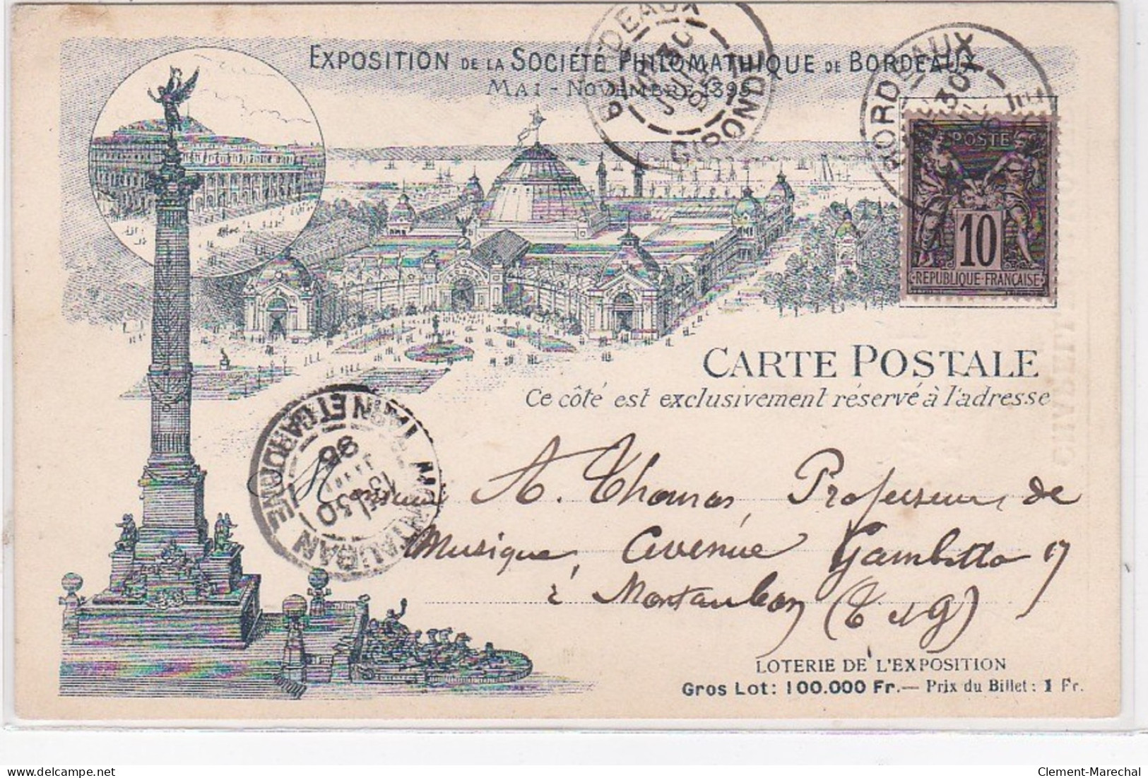BORDEAUX : Exposition De La Société Philomathique En 1895 (précurseur)- Bon état - Bordeaux