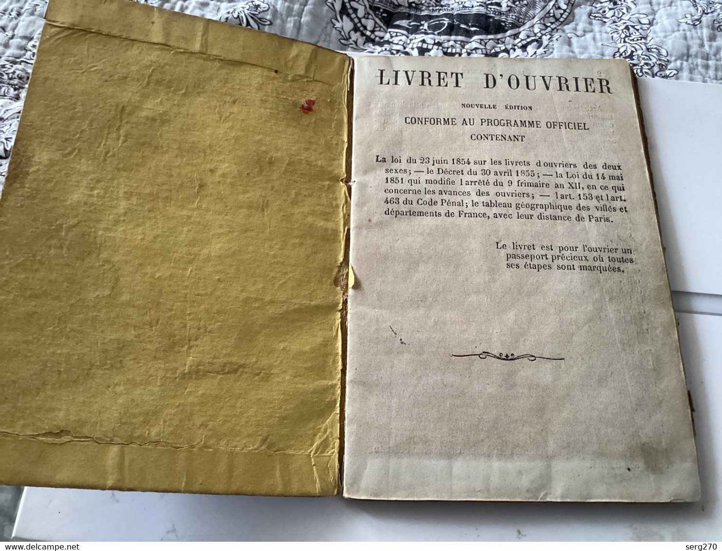 Livret D’ouvriers Besseges Gard 1864 Police Tampon Le Maire Tampon, Directeur Des Ateliers, Lille Usine - Historical Documents