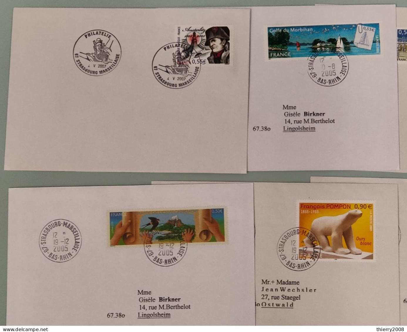 Timbres De 2005 Avec Oblitération Cachet à Date Philatélique De 2005/07 Sur Lettre  TB - Usados