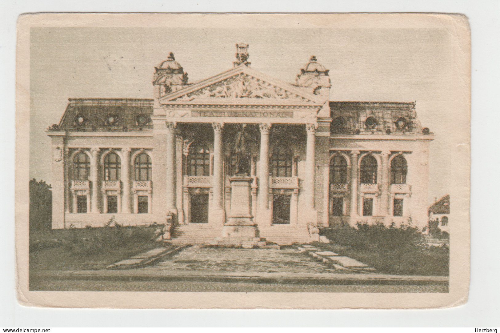 Romania Rumanien Roumanie 1960 Used Postal Stationery Iasi National Theater Theatre Opera Vasile Alecsandri Monument - Entiers Postaux