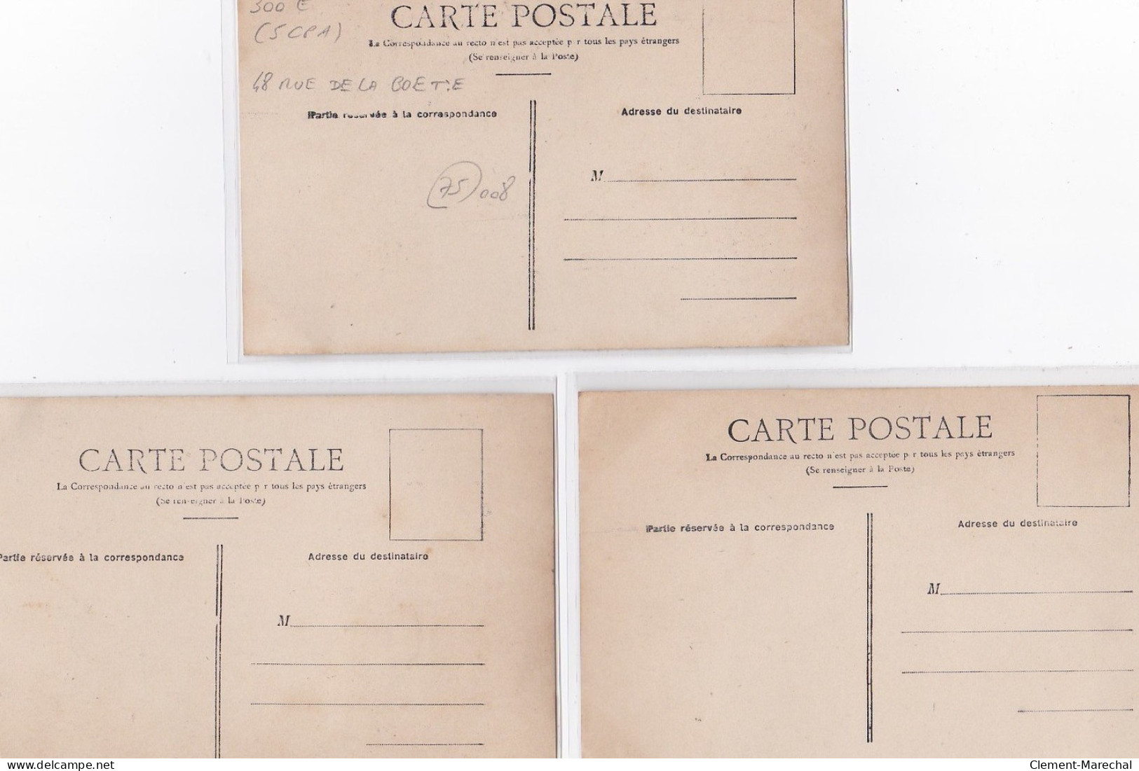 PARIS 8ème : Lot De 5 Cartes Postales Bromure Gare Et Voitures électriques KRIEGER - Très Bon état - Arrondissement: 08