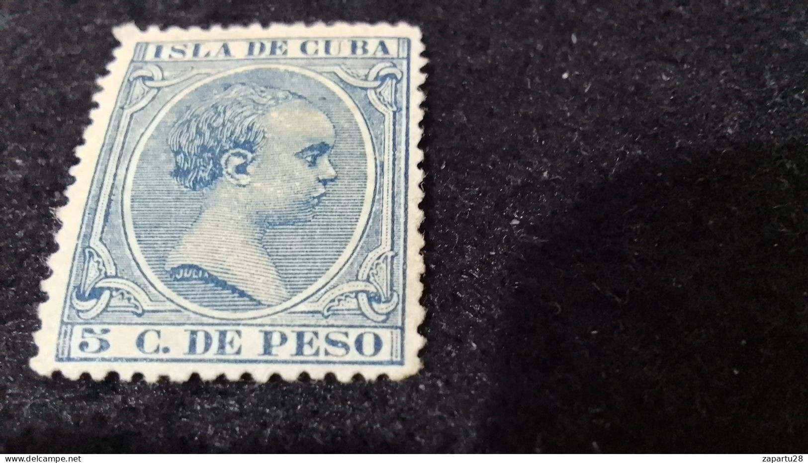 CUBA- 1890-99    5  C. DE PESO    DAMGASIZ - Oblitérés