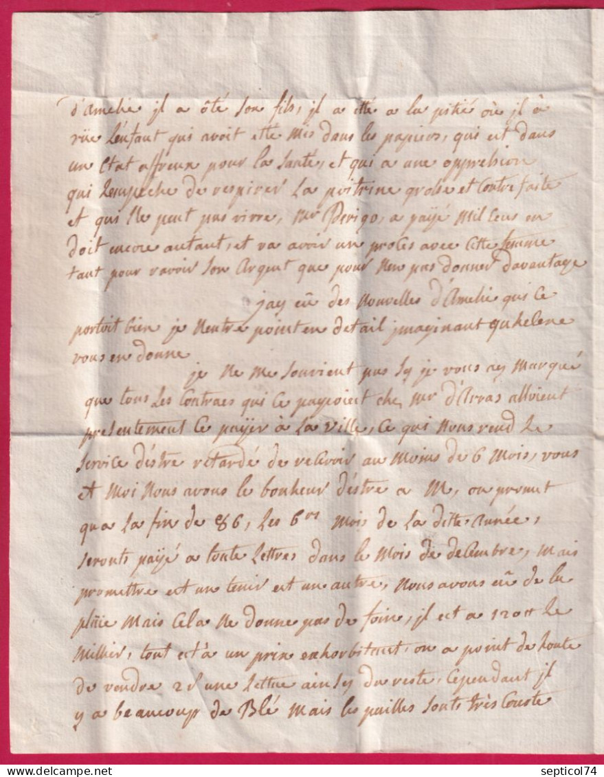 DEBOURSE MANUSCRIT DE MONTAUBAN DE BRETAGNE ILLE ET VILAINE 1785 LENAIN N°3 INDICE 21 DEPART PARIS LETTRE - 1701-1800: Vorläufer XVIII