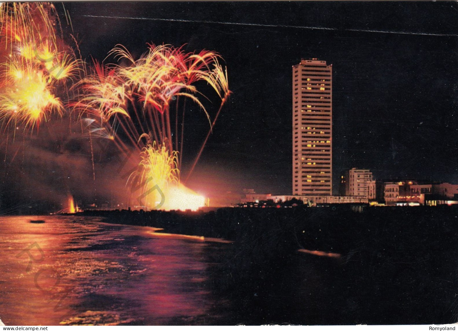 CARTOLINA  C6 CESENATICO,CESENA,EMILIA ROMAGNA-FUOCHI D'ARTIFICIO-MARE,SPIAGGIA,VACANZA,BELLA ITALIA,VIAGGIATA 1960 - Cesena