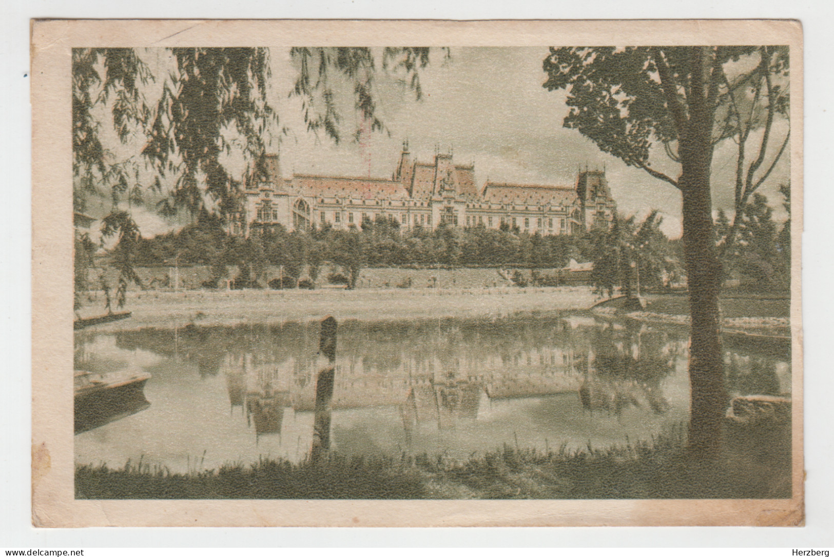 Romania Rumanien Roumanie 1958 Used Postal Stationery Iasi Palatul Culturii Museum Musee Lake Lac See - Postwaardestukken