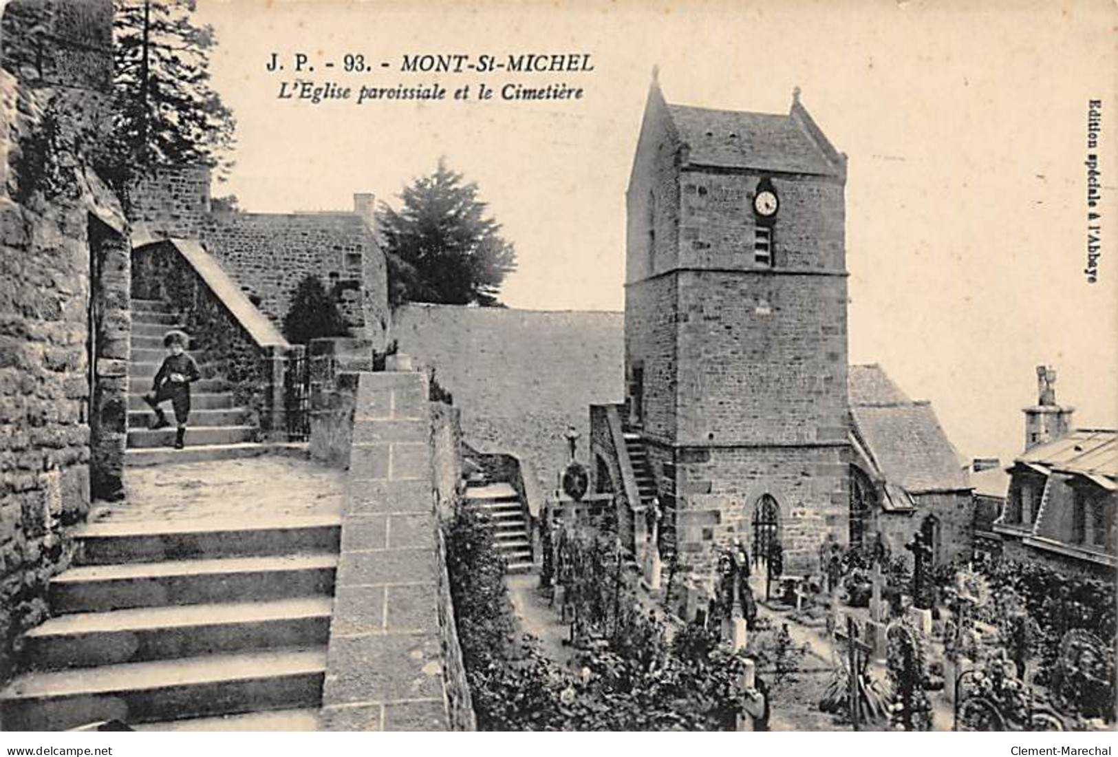 MONT SAINT MICHEL - L'Eglise Paroissiale Et Le Cimetière - Très Bon état - Le Mont Saint Michel