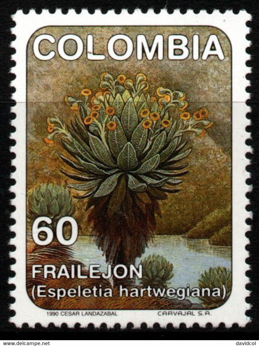 16- KOLUMBIEN - 1990 - MI#:1790 - MNH- FRAILEJON (ESPELETIA HARTWEGIANA)- PLANTS - Kolumbien