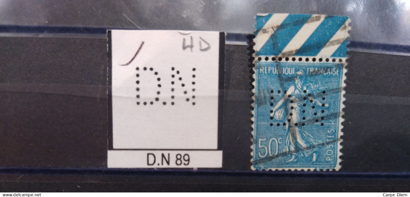 FRANCE D.N 89 TIMBRE DN 89 INDICE 4 SUR 362 PERFORE PERFORES PERFIN PERFINS PERFO PERFORATION PERFORIERT - Gebraucht