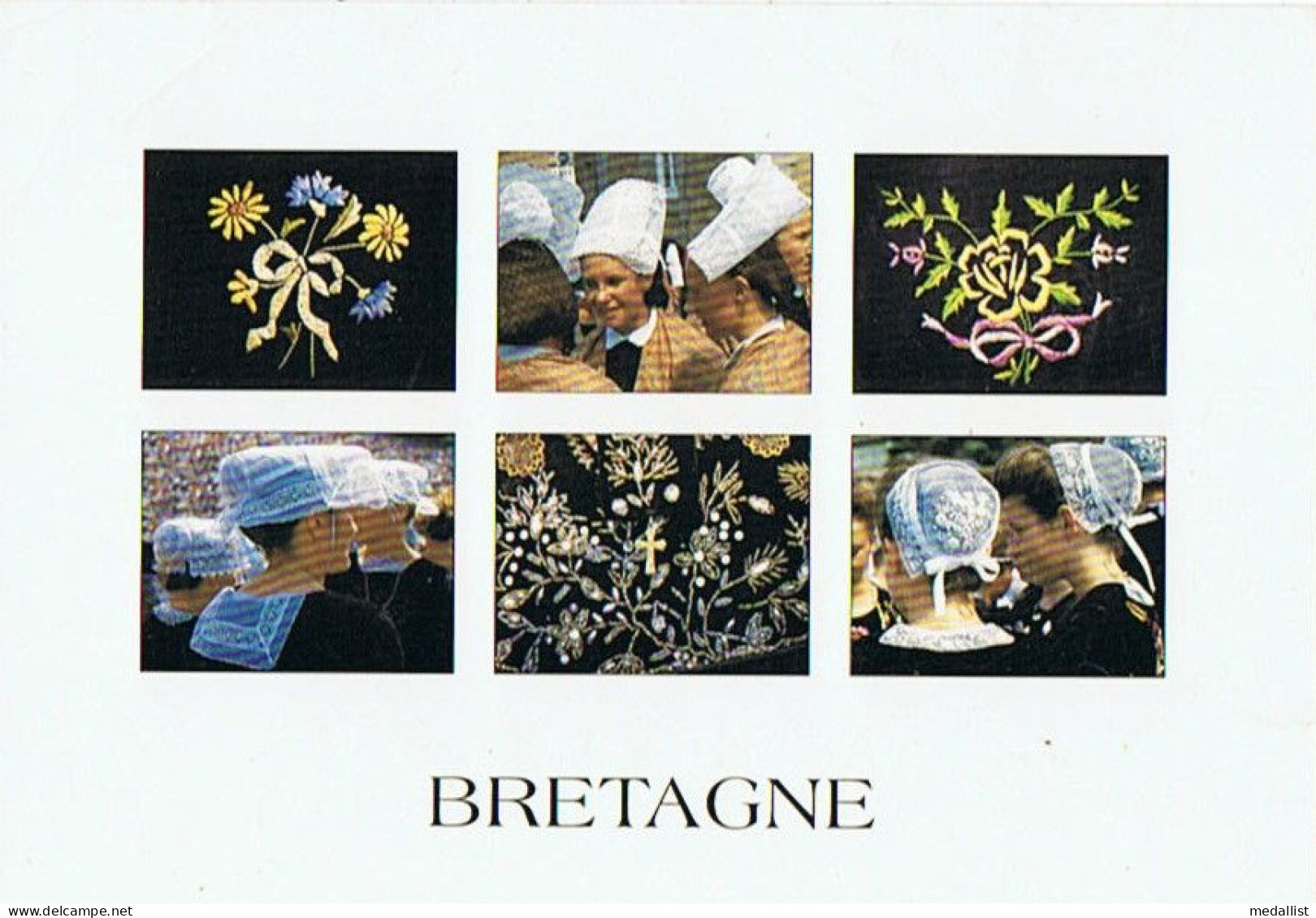 CPM...LA BRETAGNE..BRODERIES ET DENTELLES - Bretagne