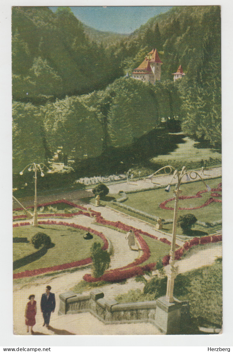 Romania Rumanien Roumanie 1961 Used Postal Stationery Bacau Slanic Moldova Garden Park Jardin Publique Castle Chateau - Ganzsachen