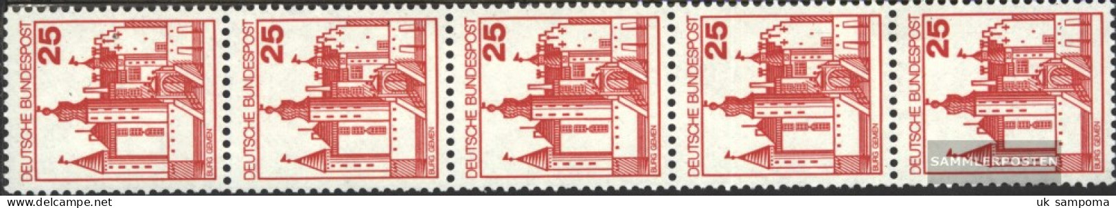 FRD (FR.Germany) 996R Five Strips Unmounted Mint / Never Hinged 1978 Fortresses And Castles - Ungebraucht