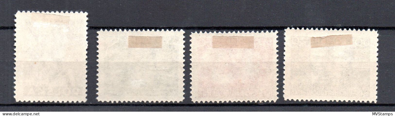 Poland 1948 Old Set Revolution/Marx Stamps (Michel 497/500) MLH - Neufs